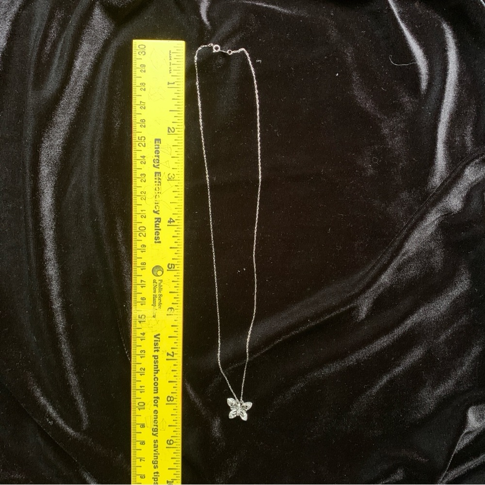 Elegant Silver Butterfly Pendant Necklace